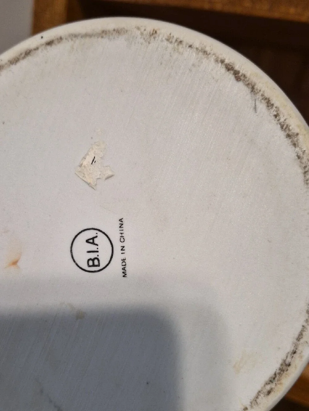 White Ceramic Crock with Rooster Motif